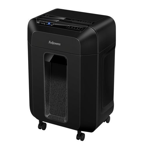 Fellowes AutoMax 90M Aktenvernichter mit Partikelschnitt P-4, 4 x 12 mm, bis 90 Blatt, schwarz