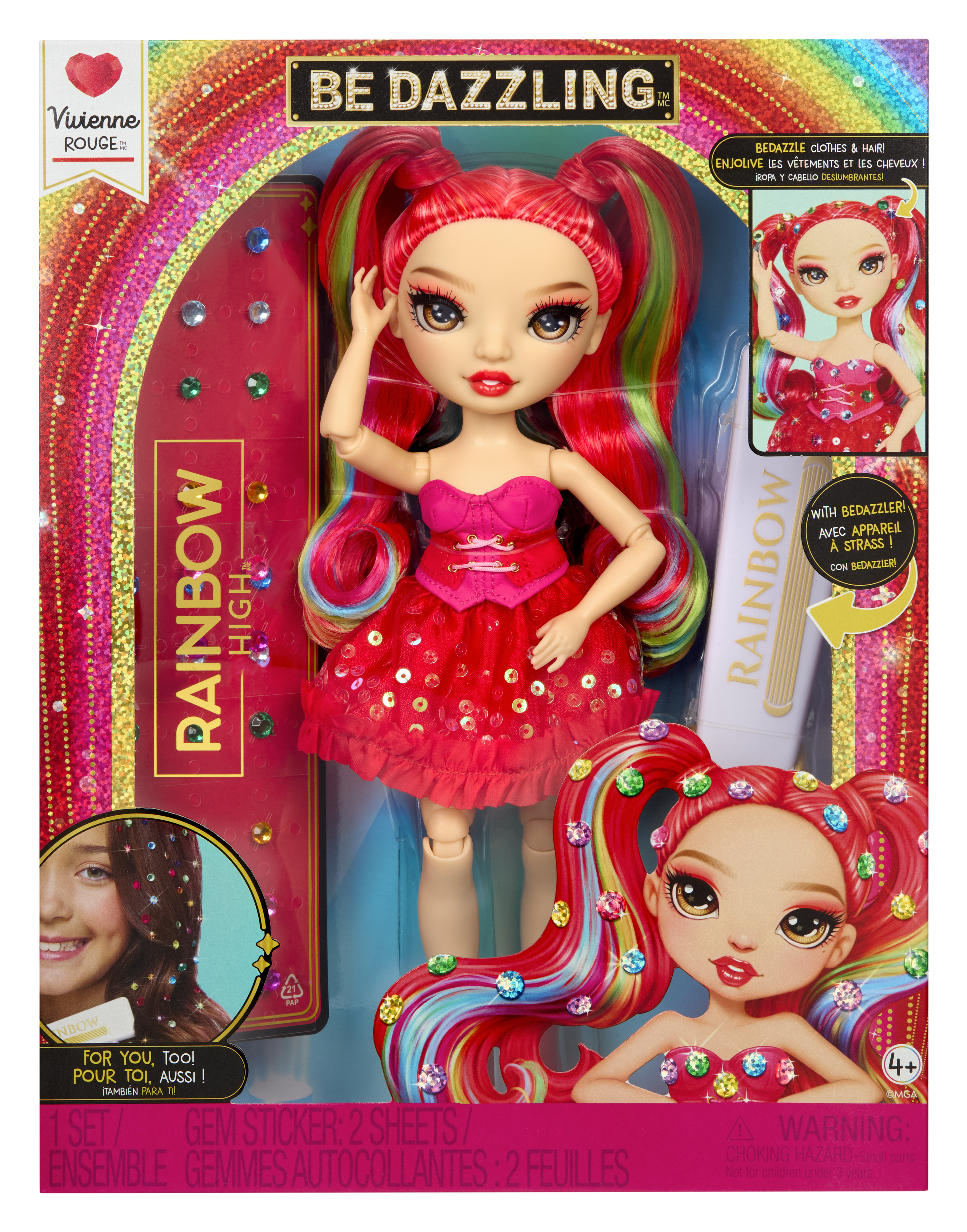 Rainbow High Be Dazzling Fashion Dolls - Vivienne Rouge, Puppe