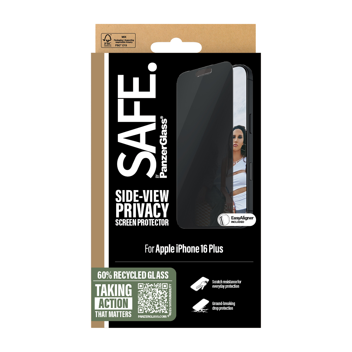 SAFE BY PANZERGLASS PRIVACY SCREEN PROTECTOR IPHONE 16 6.7IN