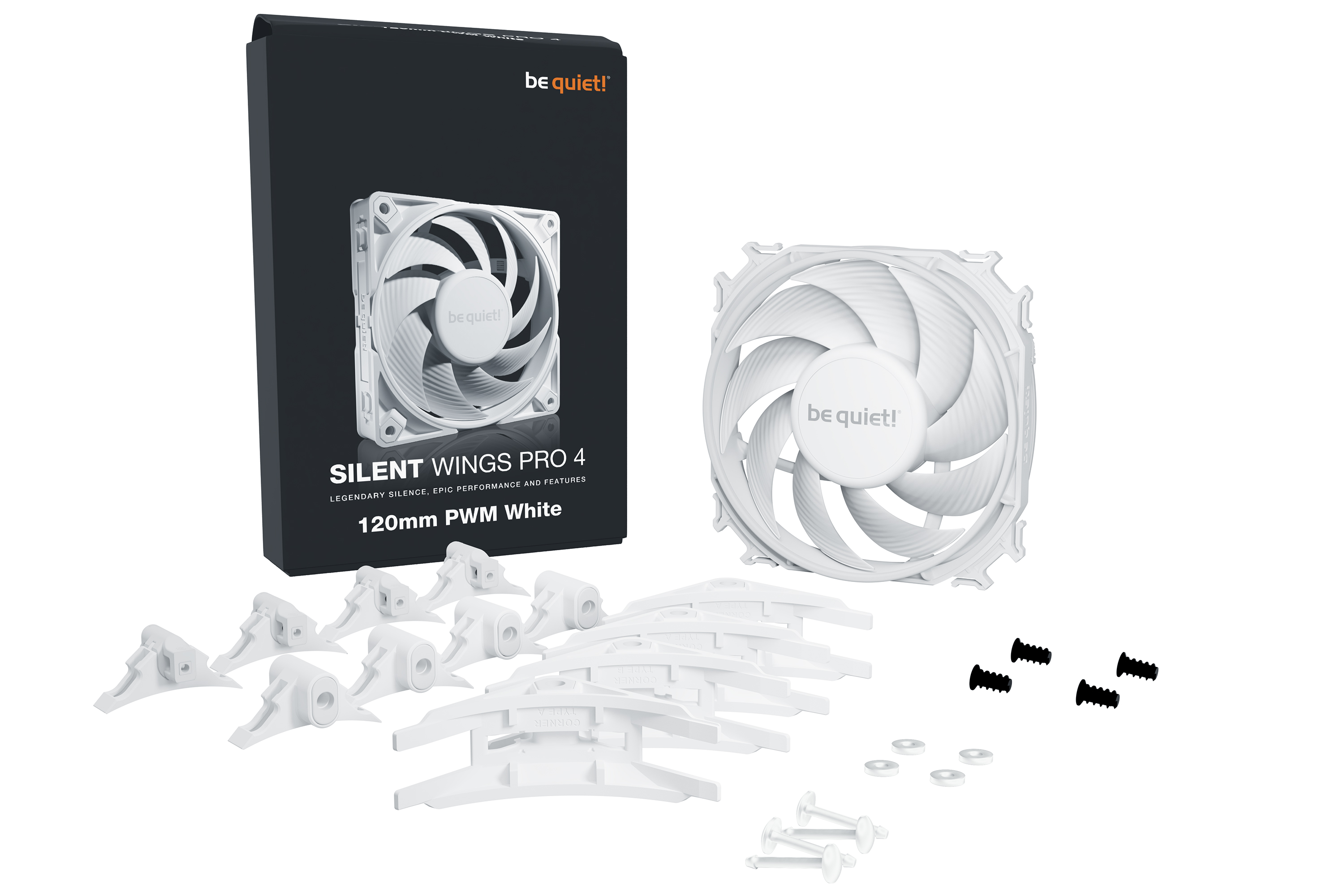 Silent Wings Pro 4 120mm PWM White, Gehäuselüfter