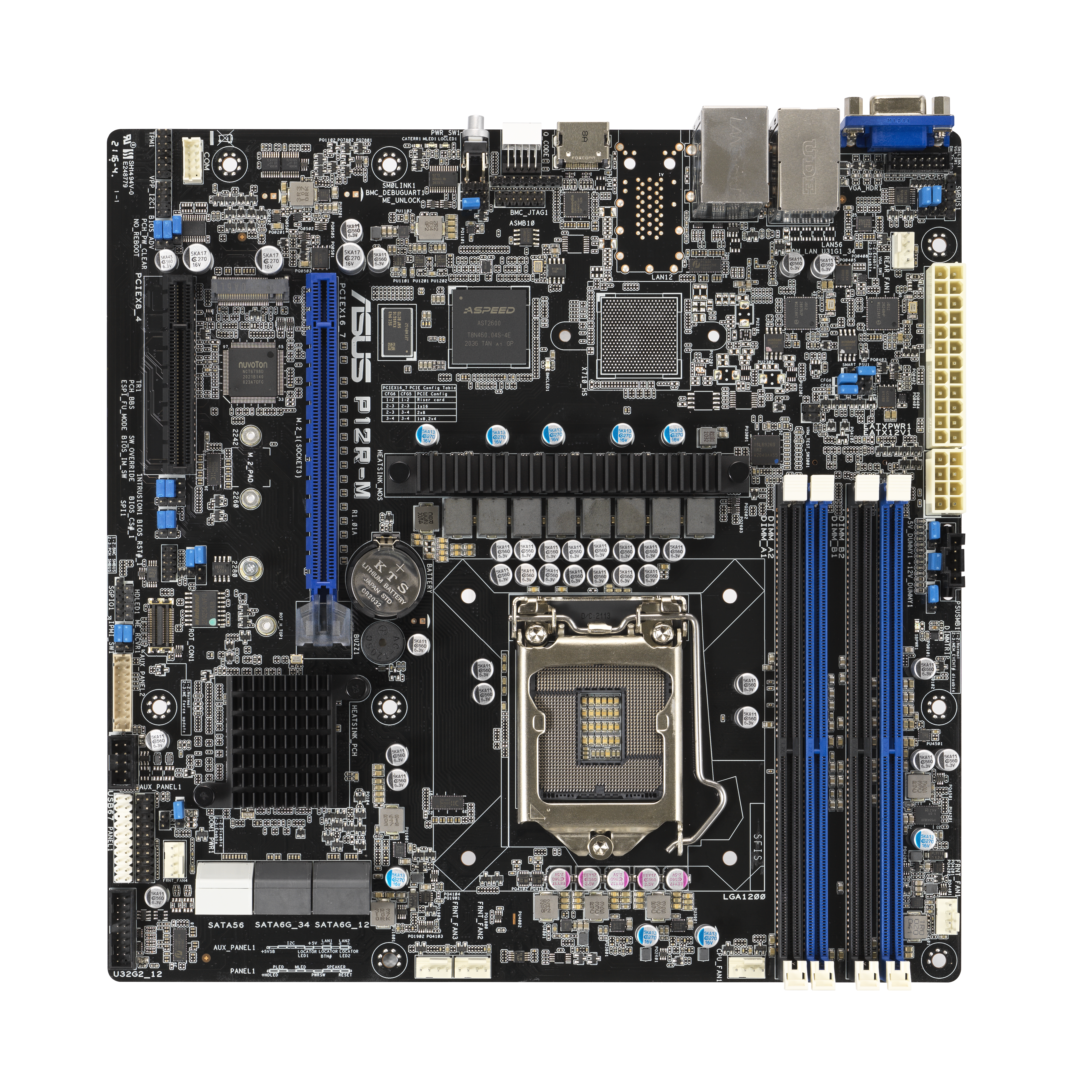 ASUS P12R-M LGA1200 mATX Server MB 4xDDR4 1xm.2 6xSATA