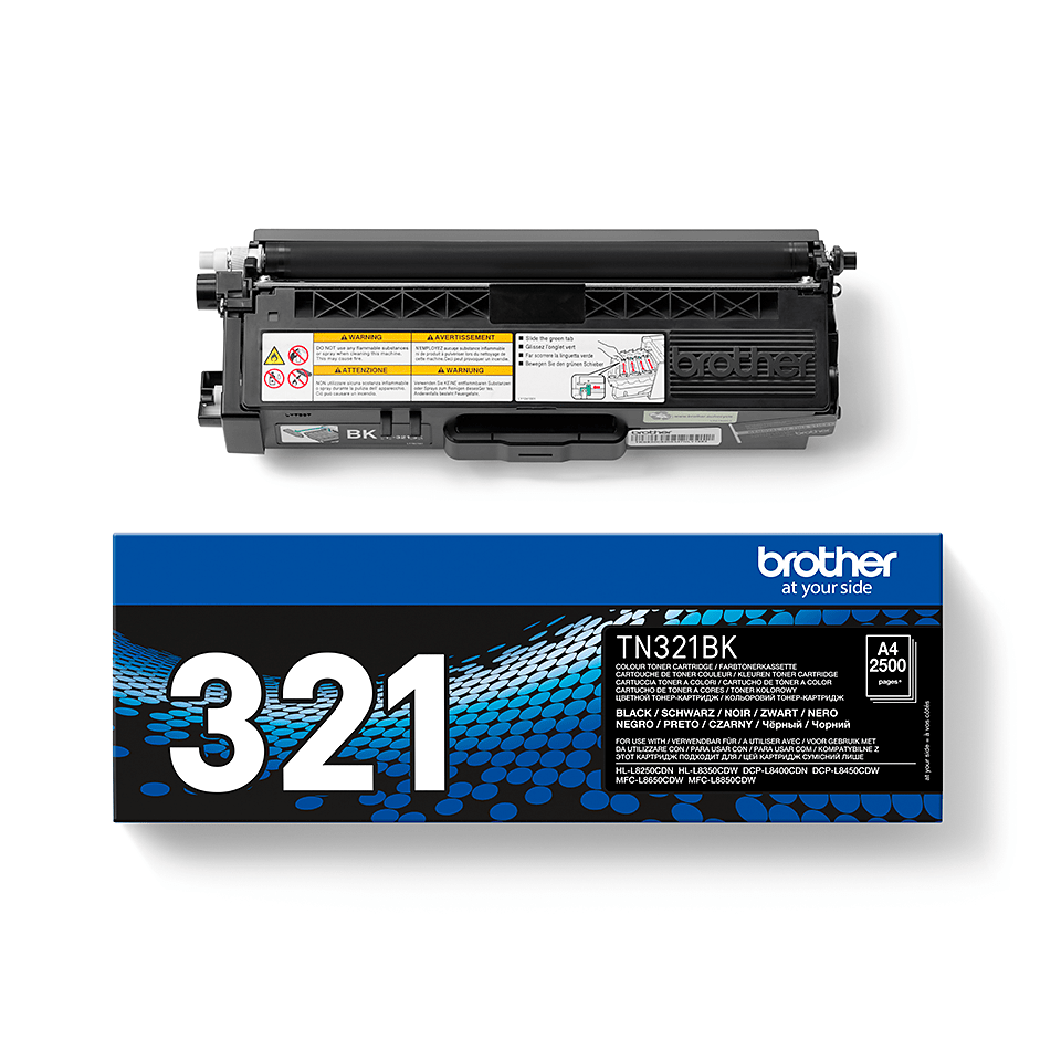 TN-321BK TONER CARTRIDGE BLACK F/ HL-L8250CDN 2500PGS