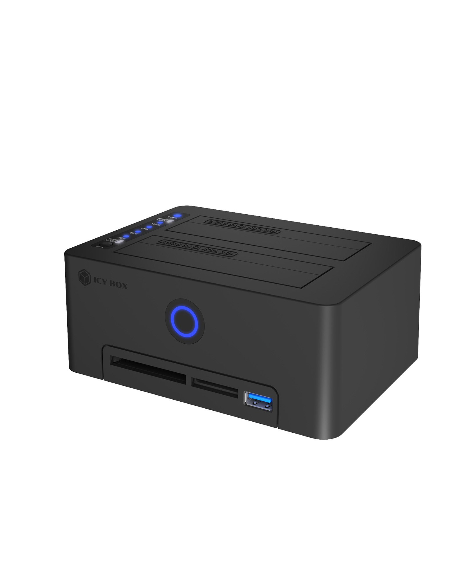 Docking- & Klonstation IcyBox HDD mit Kartenleser