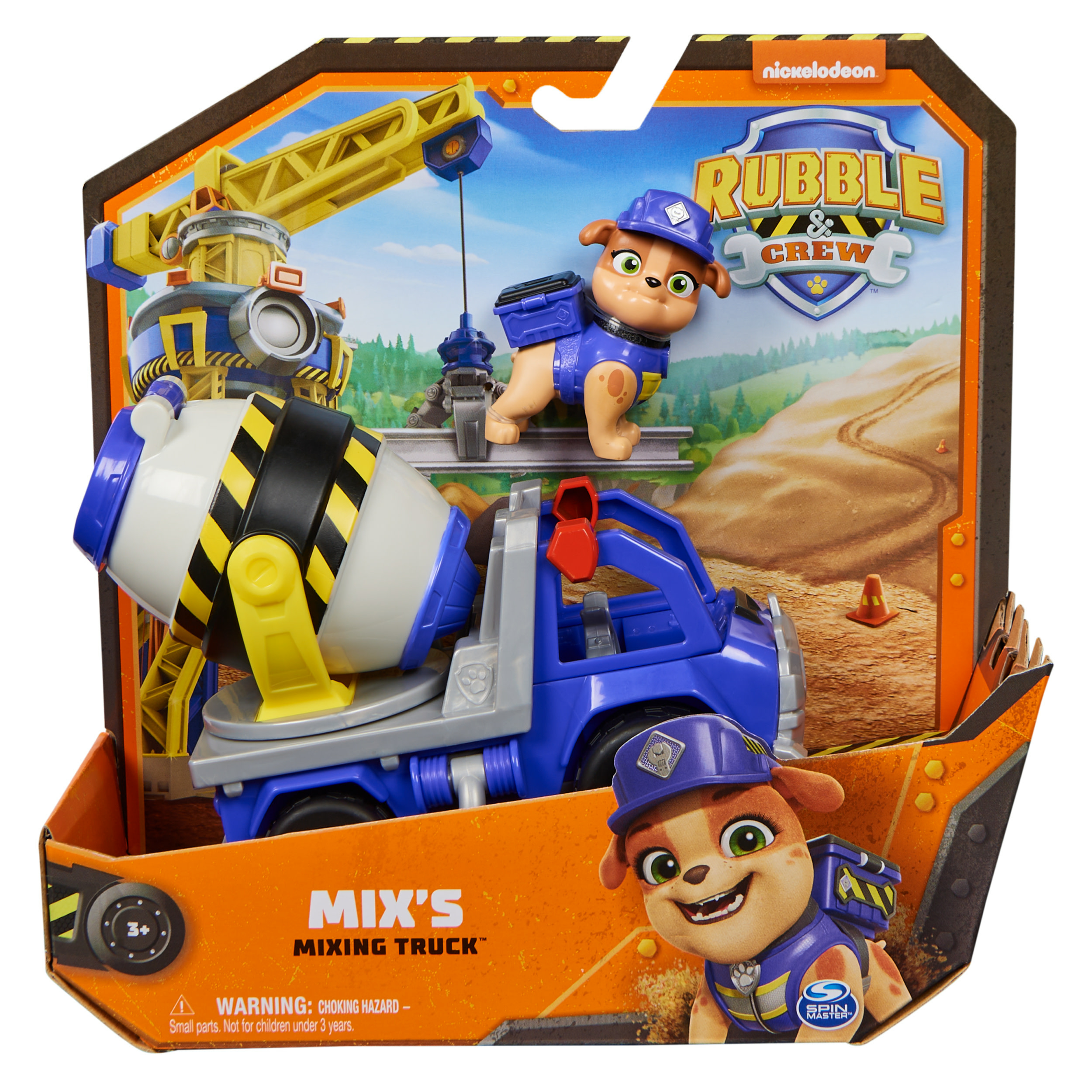 Rubble & Crew - Zementmischer-Baufahrzeug mit Mix-Figur, Spielfahrzeug