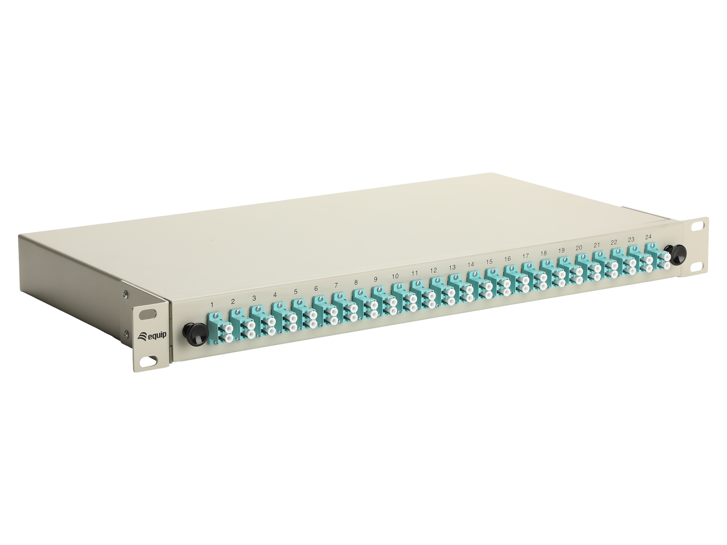 Equip LWL-Spleißkasten 24-Port LC-Duplex OM3 1U komplett gr