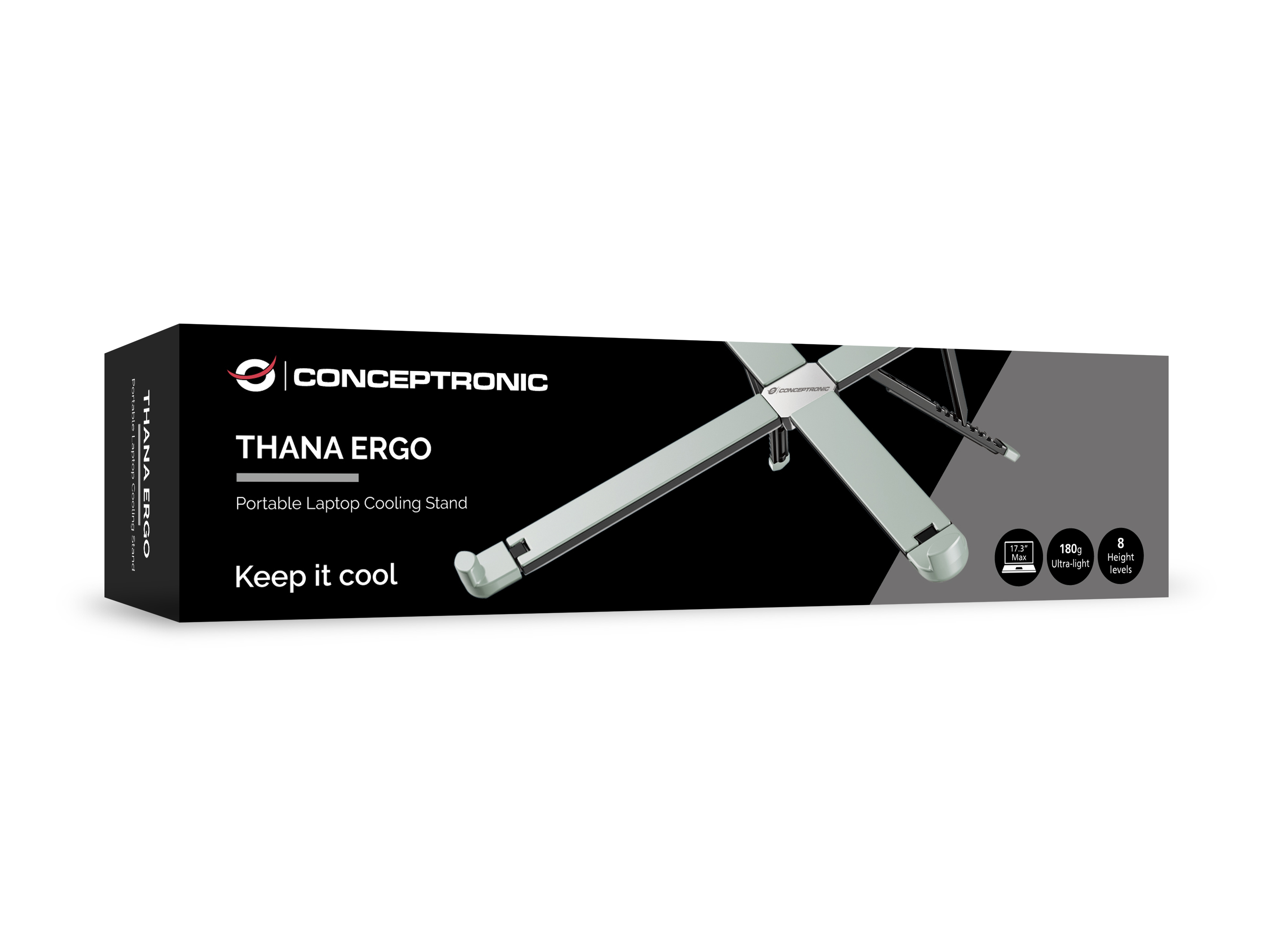 CONCEPTRONIC Laptop-Stand 5kg ERGO tragbar 17.3sil