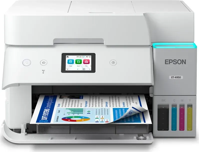 EPSON EcoTank ET-4956 4 in 1 Tintenstrahl-Multifunktionsdrucker weiß