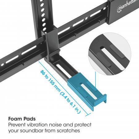 MANHATTAN Universal Soundbar-Halterung Wand- / VESA-Montage