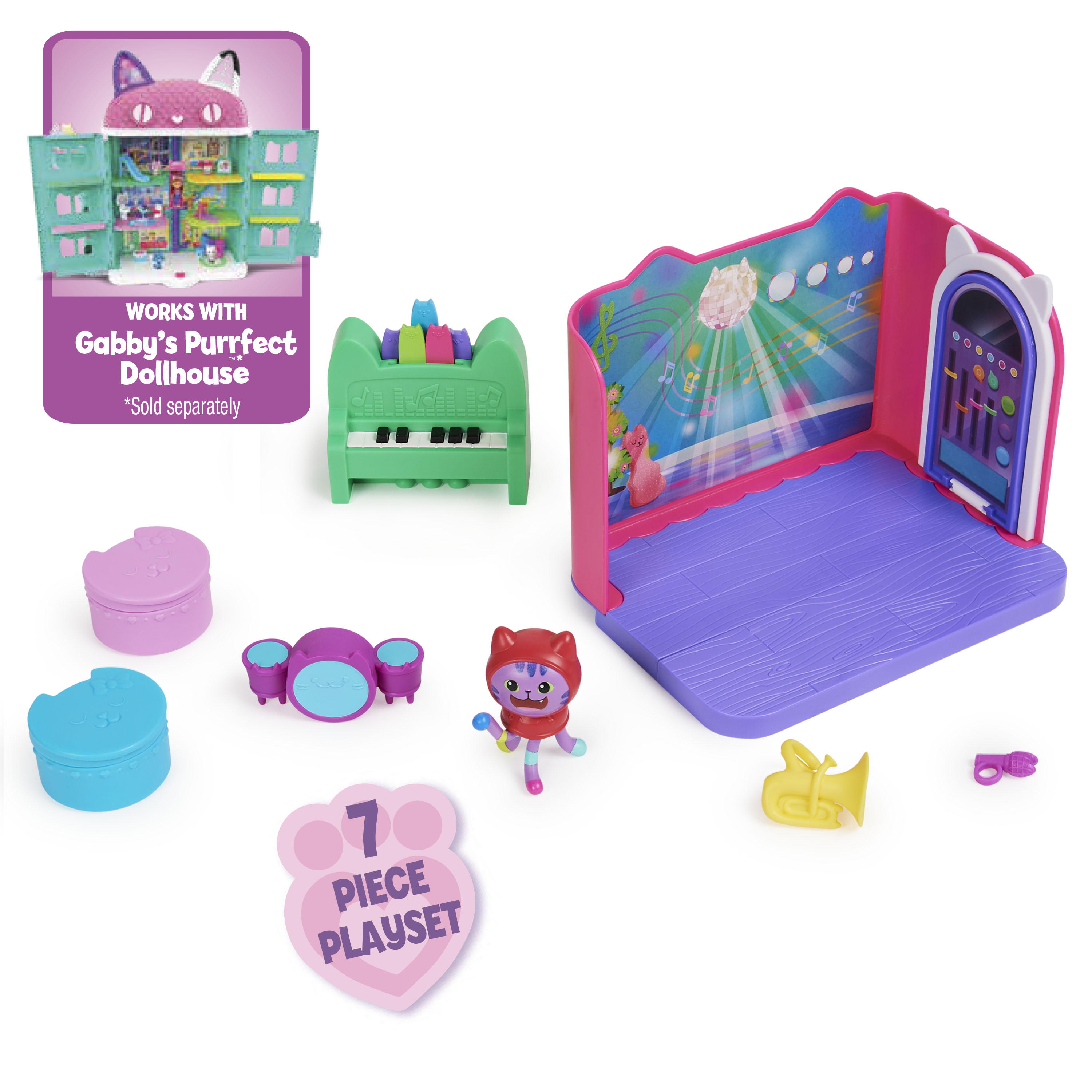 Gabby''s Dollhouse Deluxe Room – Groovy Music Room, Kulisse