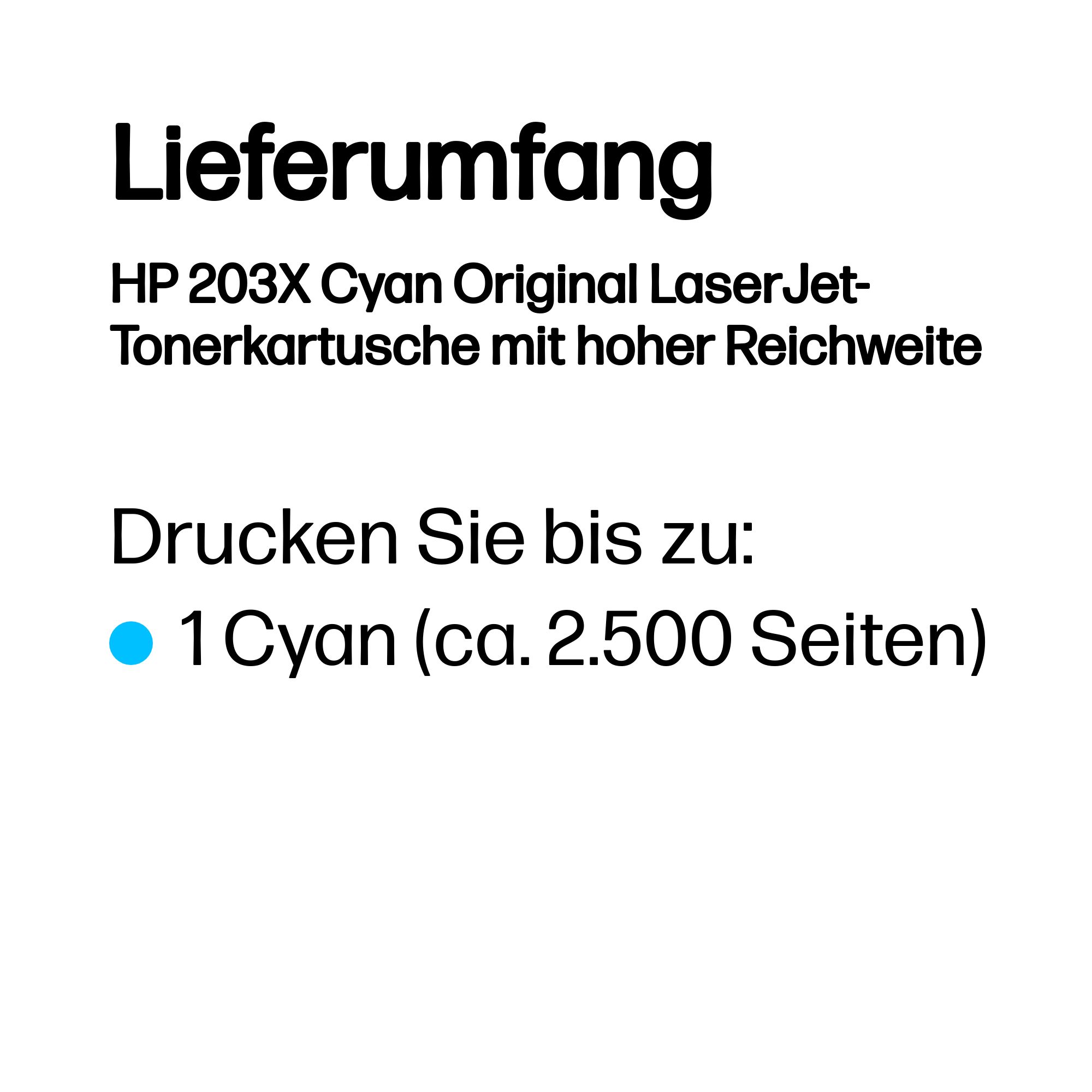 HP 203X Cyan LaserJet Tonerpatrone