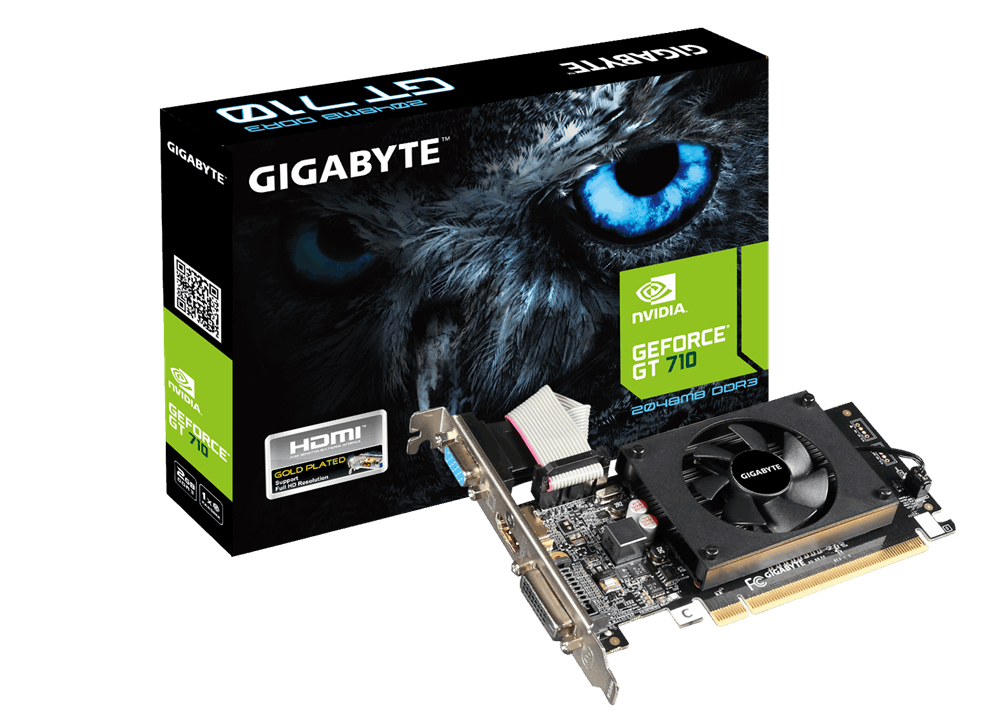 Gigabyte GT710 N710D3-2GL 2GB GDDR3 HDMI DVI LP