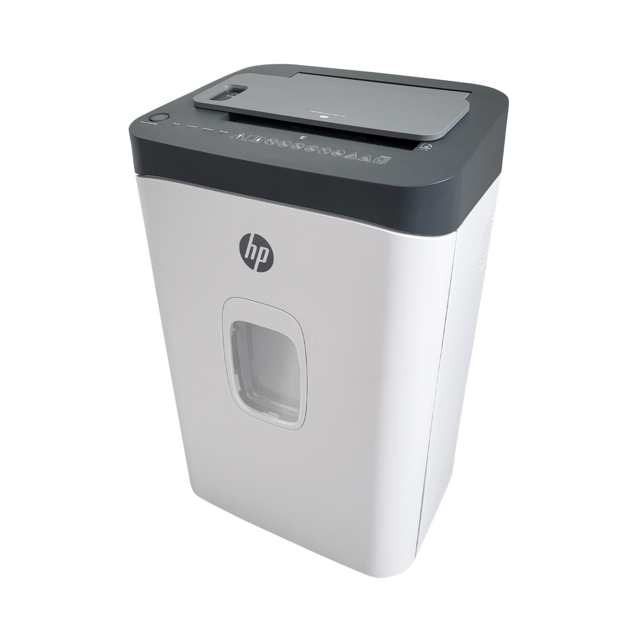 HP OneShred Auto 200CC Aktenvernichter mit Partikelschnitt P-4, 4,3 x 12 mm, bis 200 Blatt, weiß