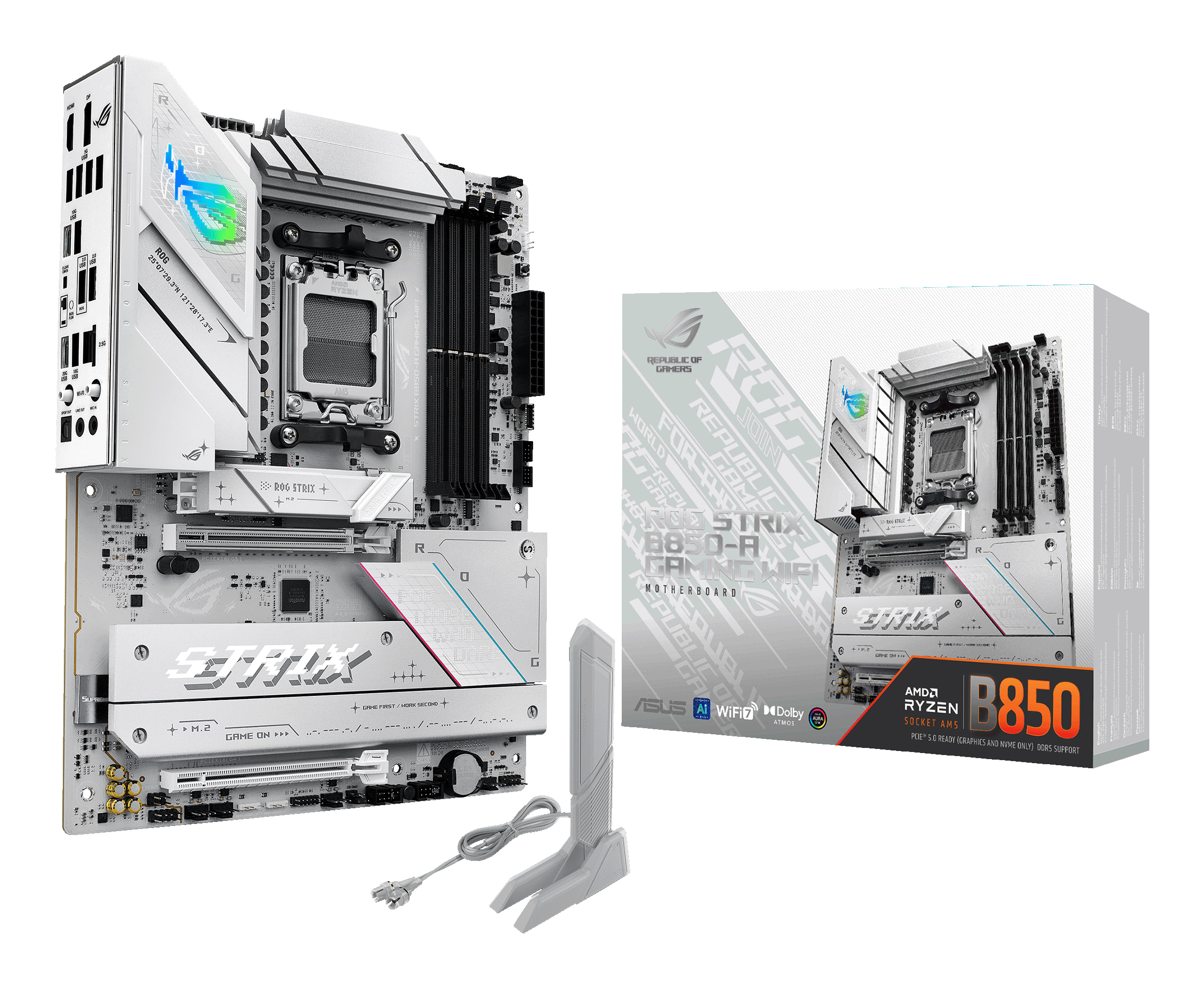 ASUS ROG STRIX B850-A GAMING WIFI AM5 DDR5 ATX MB 1xHDMI 1xDP 4xM.2 2xSATA