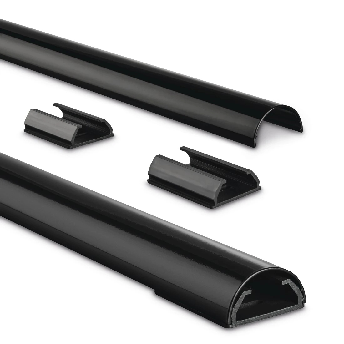 hama halbrund Alu Kabelkanal 110,0 cm schwarz