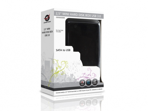 CONCEPTRONIC HDD Gehäuse 2.5SATA HDD/SSD Micro-B 5Gbs sw
