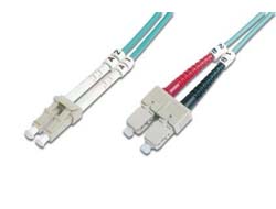 DIGITUS LWL Patchkabel LC -> SC 1.00m Multimode Duplex OM3