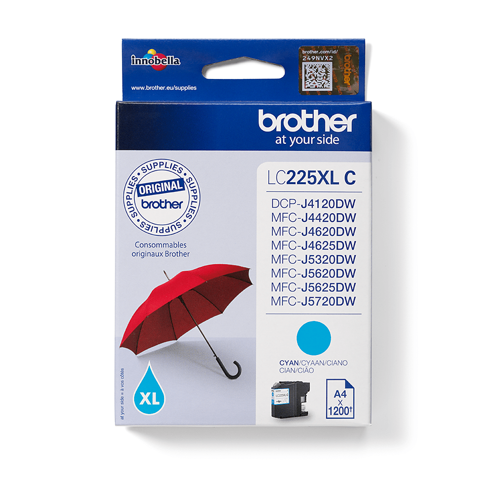 LC-225XLC INK CARTRIDGE CYAN 1200 PAGES ISO STANDARDS 24711