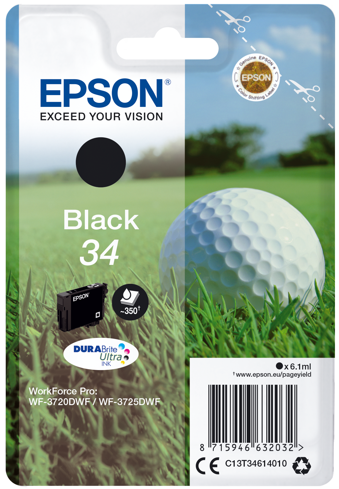 EPSON 34 / T3461 (Golfball) schwarz Druckerpatrone
