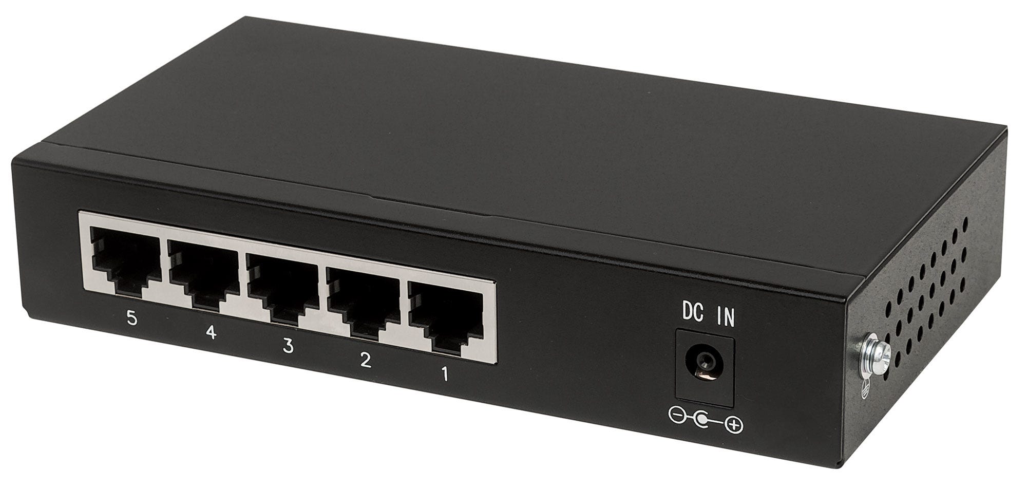 INTELLINET 5-Port Gigabit Ethernet PoE+ Switch 4 x PSE PoE-Ports IEEE 802.3at/af Power-over-Ethernet (PoE+/PoE) 60 W Desktop schwarz