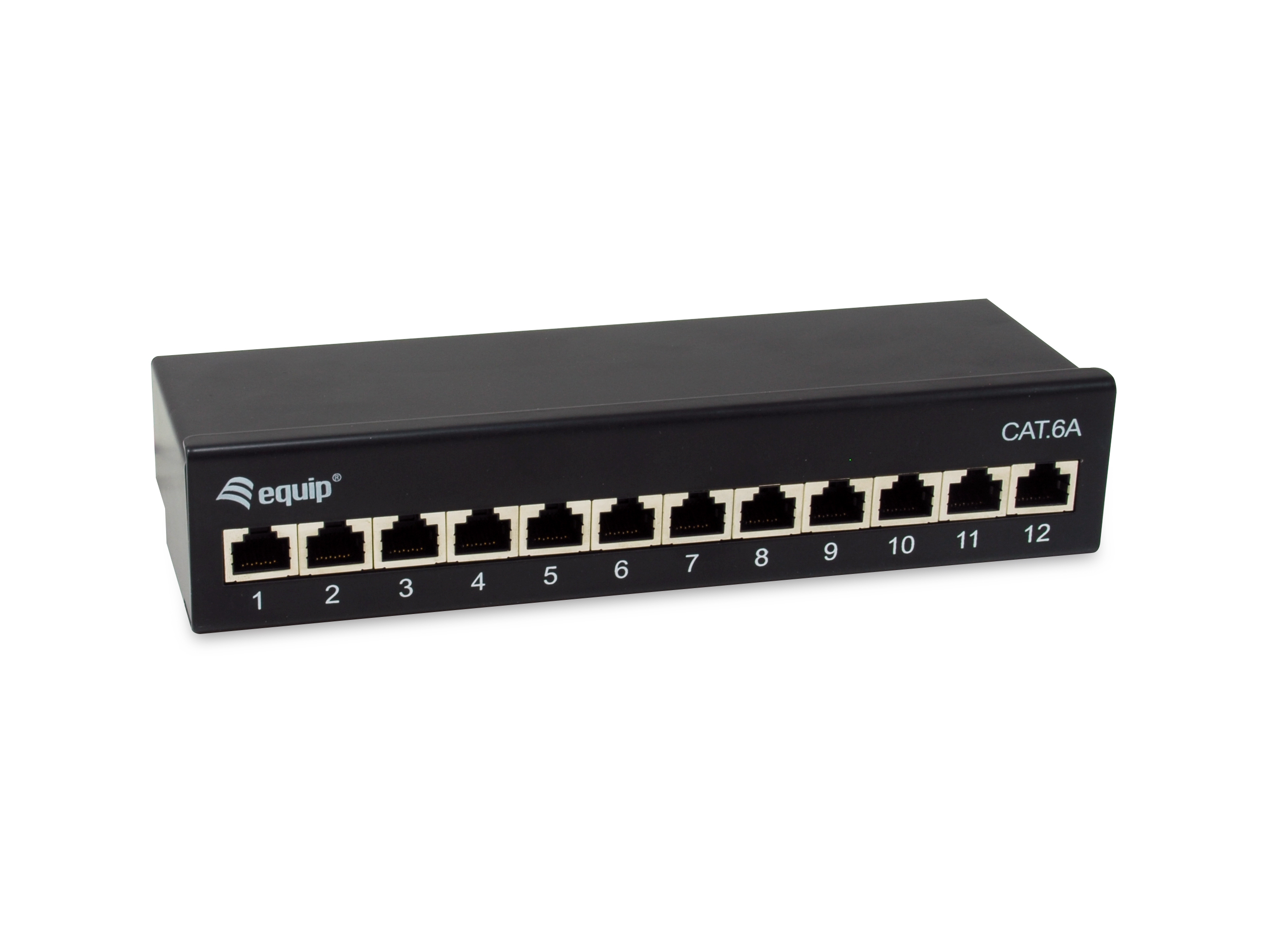 Equip Patchpanel 12xRJ45 Cat6a Desktop 500MHz RAL9005