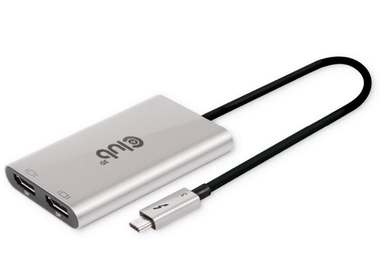 Club3D Adapter Thunderbolt 3 > 2x DP 1.2 4K@60Hz aktiv St/Bu retail