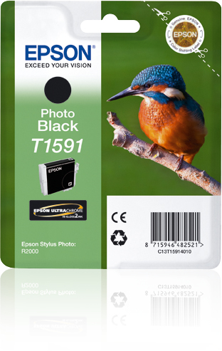 EPSON T1591 (Eisvogel) Foto schwarz Druckerpatrone