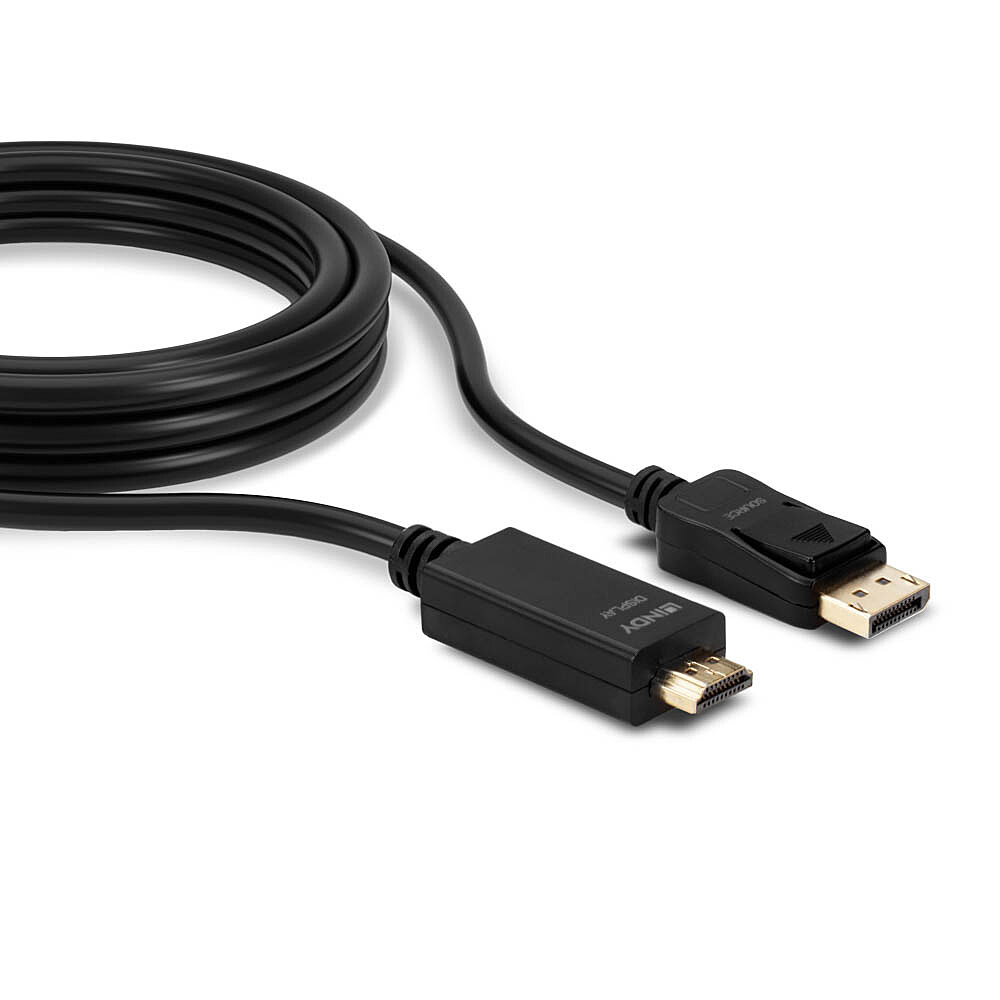 LINDY Kabel DisplayPort/HDMI 4K30 DP: passiv 3m DP Stecker an HDMI Stecker