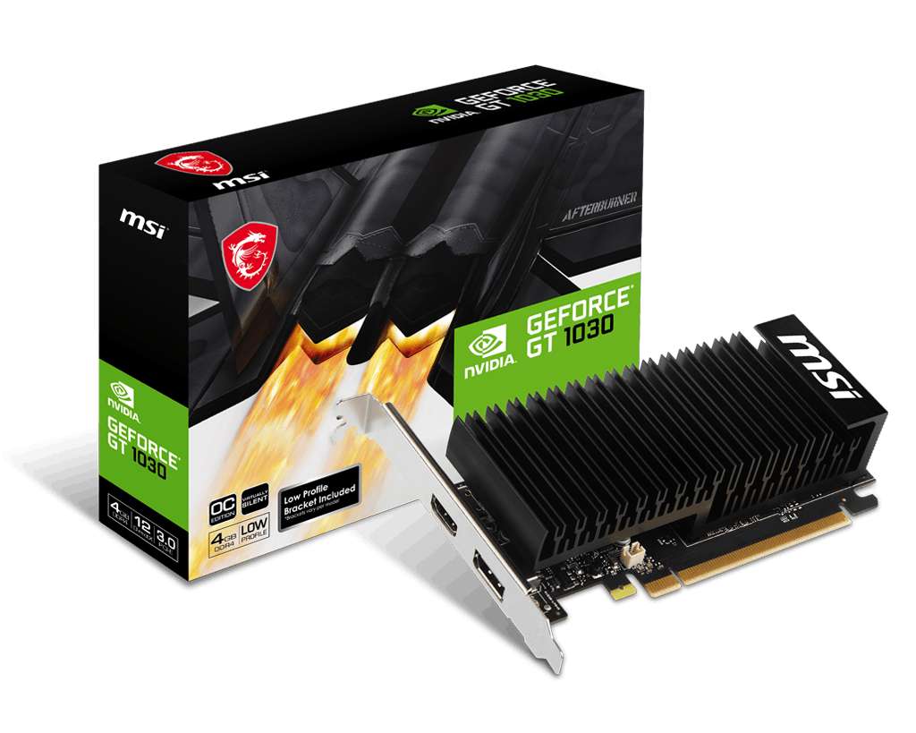 MSI GT1030 4GHD4 LP OC 4GB GDDR4 HDMI DP passiv