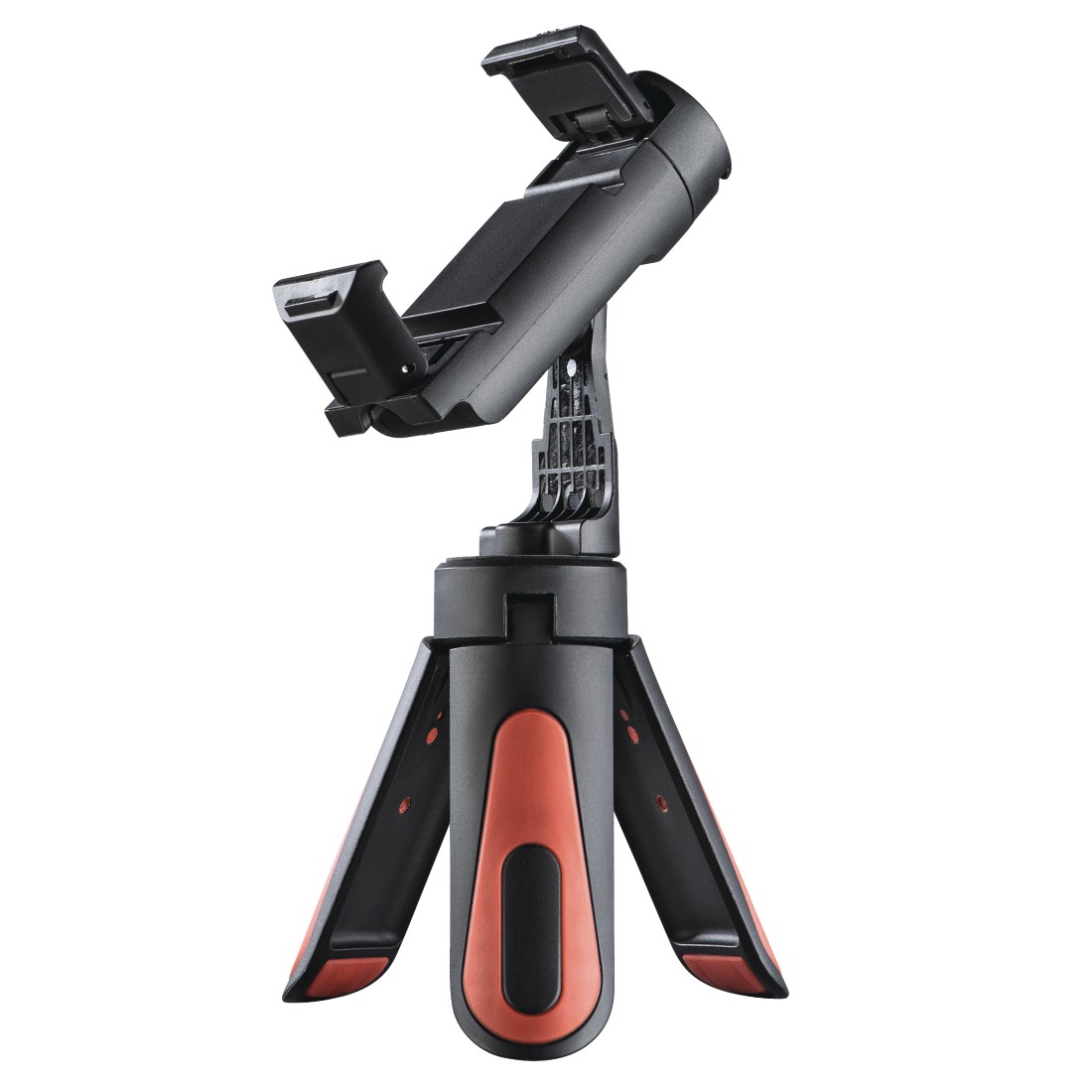 hama Pocket II Rotation Ministativ für Smartphones schwarz, rot