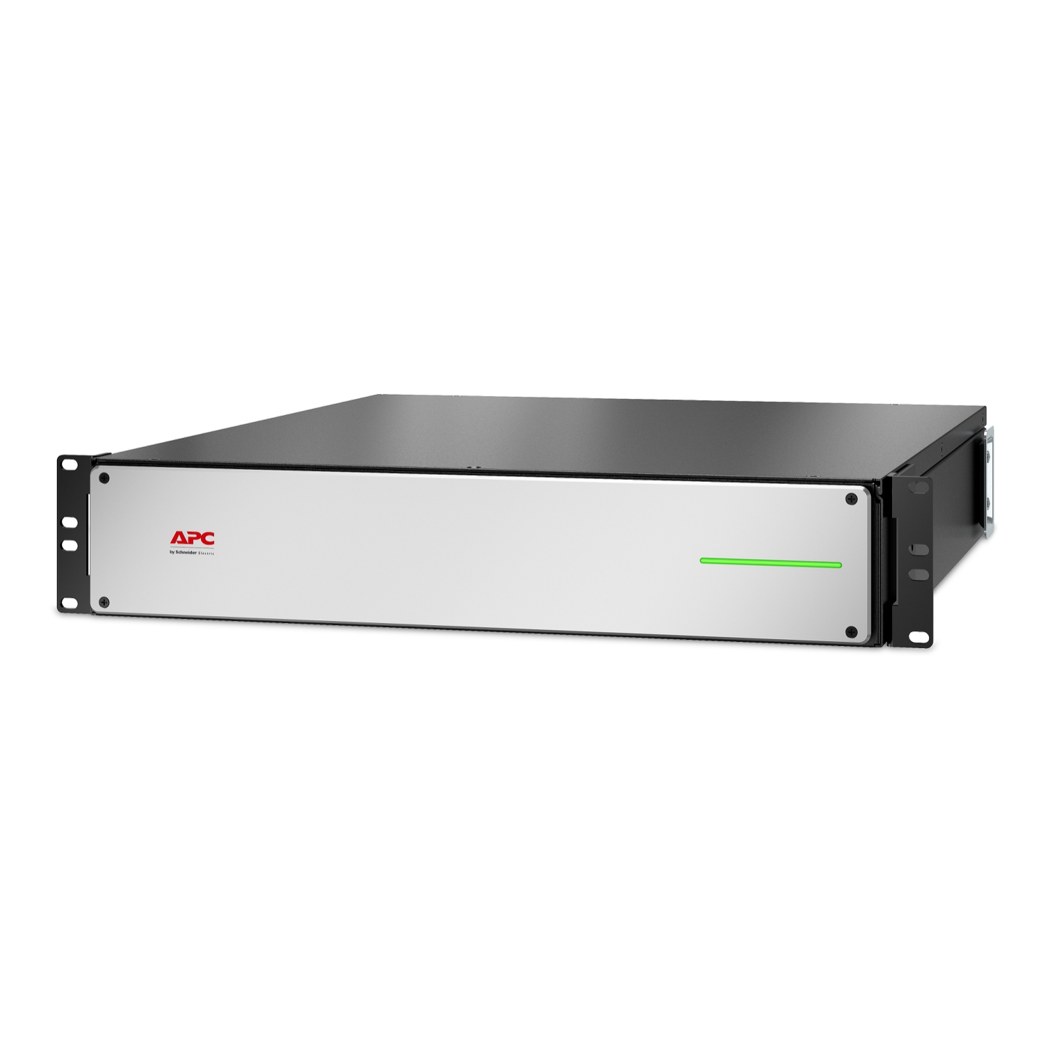 APC External battery pack rack-mountable DC lithium ion 50Ah 2U Black with silver front bezel TAA Compliant