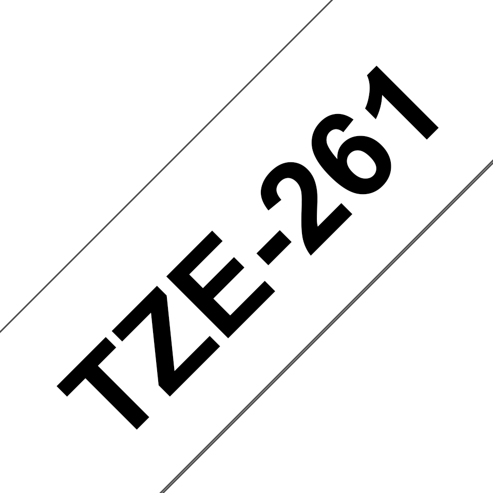 TZE-261 TAPE 36 MM - LAMINATED 8M BLACK ON WHITE