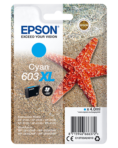 EPSON 603XL/T03A2 (Seestern) cyan Druckerpatrone