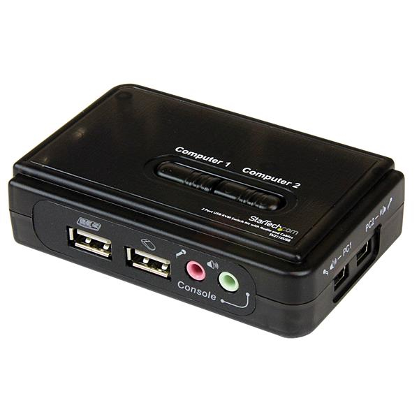 2 PORT USB KVM SWITCH W/ AUDIO IN
