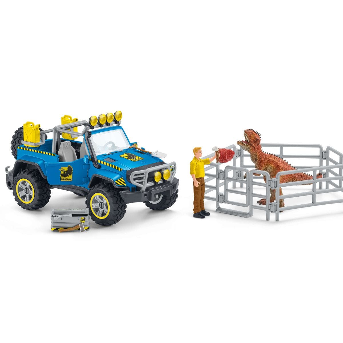 Dinosaurs Geländewagen mit Dino-Außenposten, Spielfigur