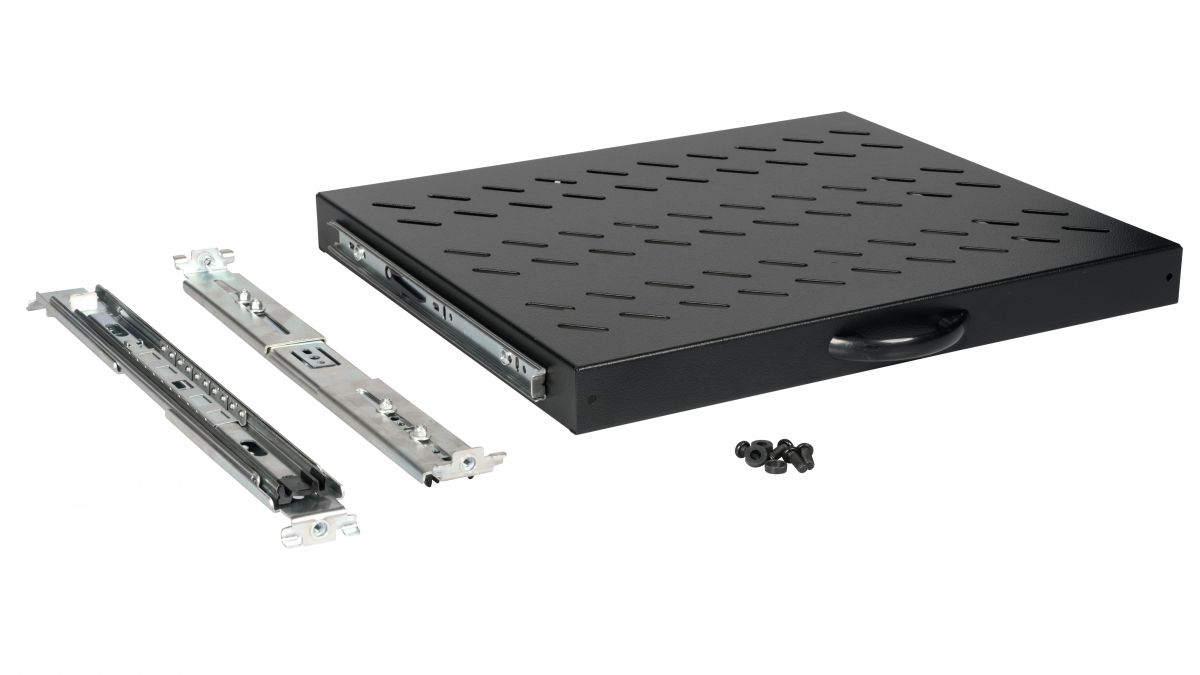 Equip 19 Fachboden aus. für Serverschränke 60cm 1U schwarz