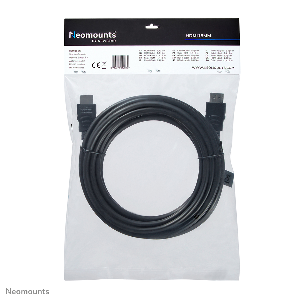 NEOMOUNTS HDMI 1.3 cable High speed HDMI 19 pins M-M 5 meter