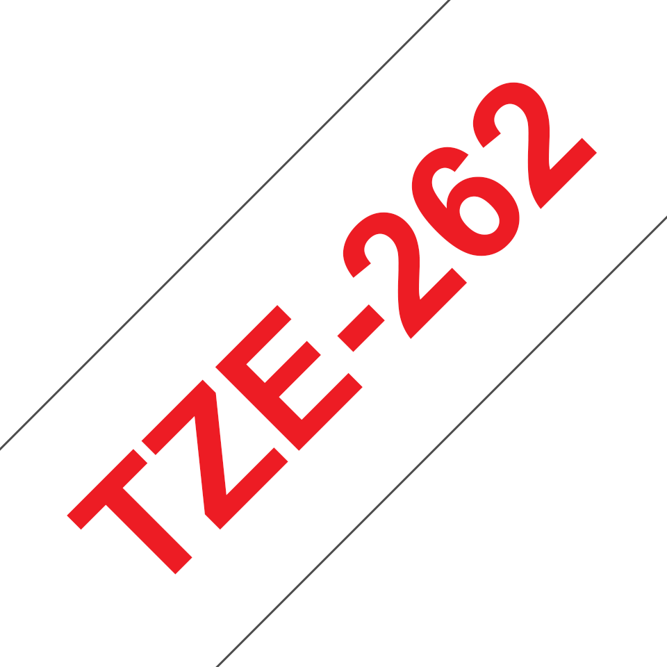 brother Schriftband TZe-262 TZE262, 36 mm, rot auf weiß, 1 St.