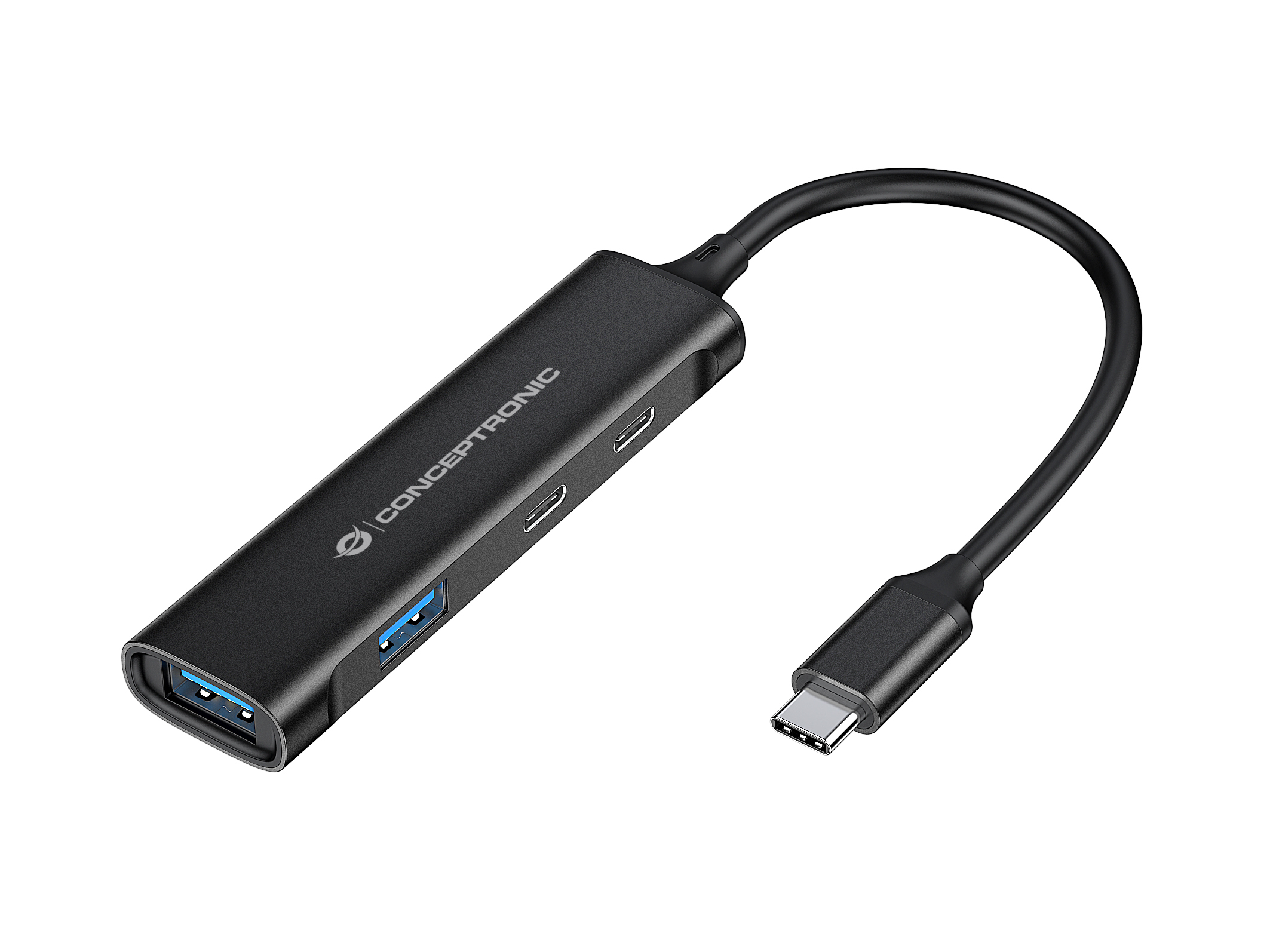 CONCEPTRONIC 4-Port Hub USB-C3.2Gen1->2xA3.0/2xC o.Netz. sw