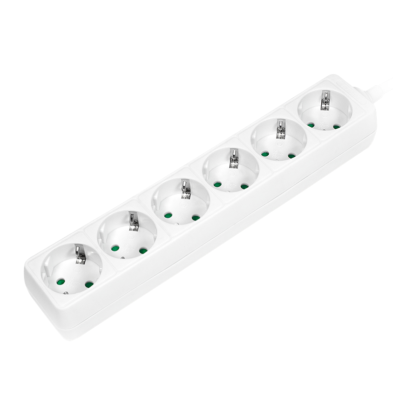 Logilink Steckdosenleiste 6-fach mit Schutzkontakt , weiß