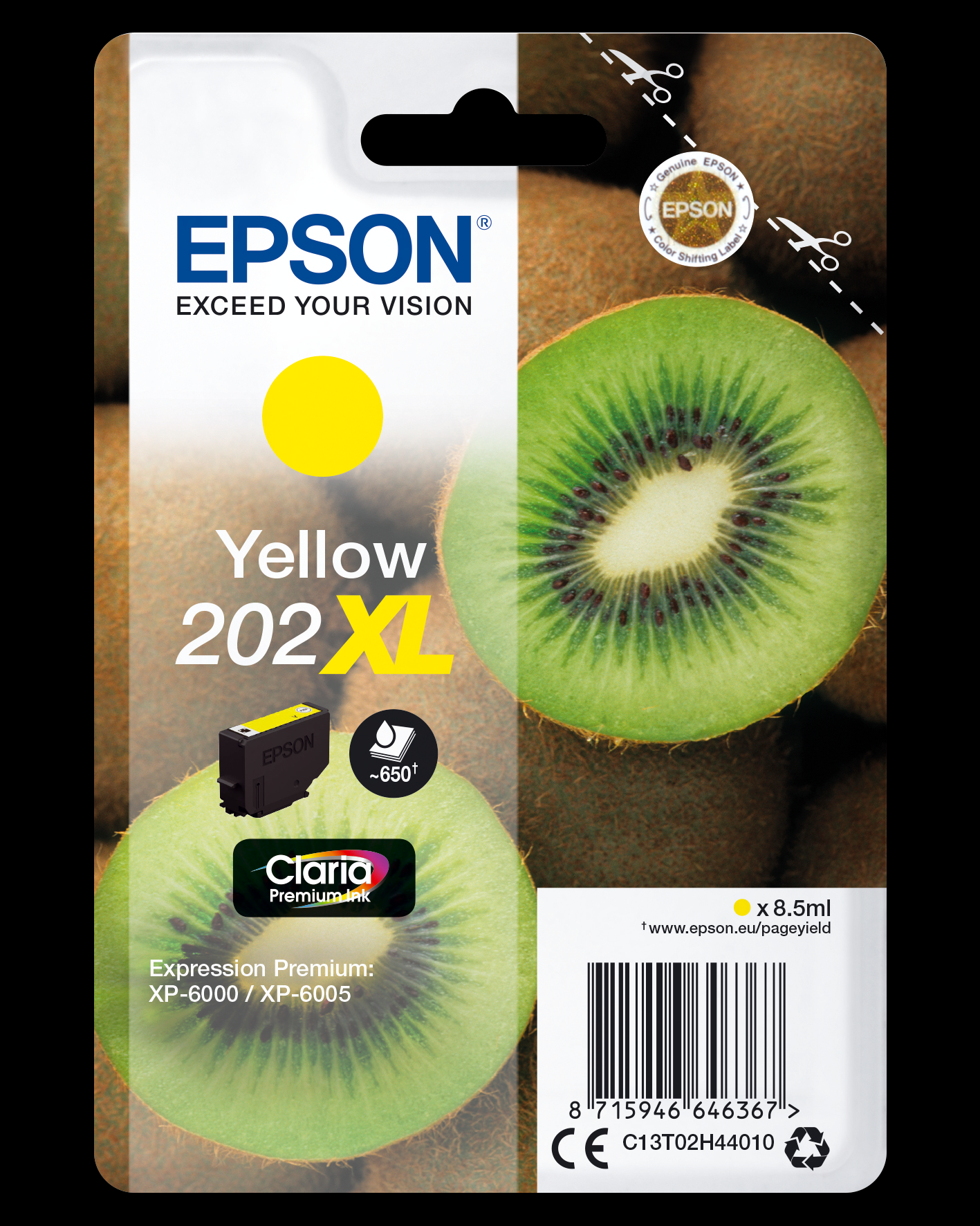 EPSON 202XL/T02H44 (Kiwi) gelb Druckerpatrone