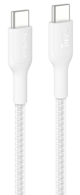 BELKIN BOOST CHARGE 240W GEFLOC USB-C / USB-C-KABEL 1M WEI
