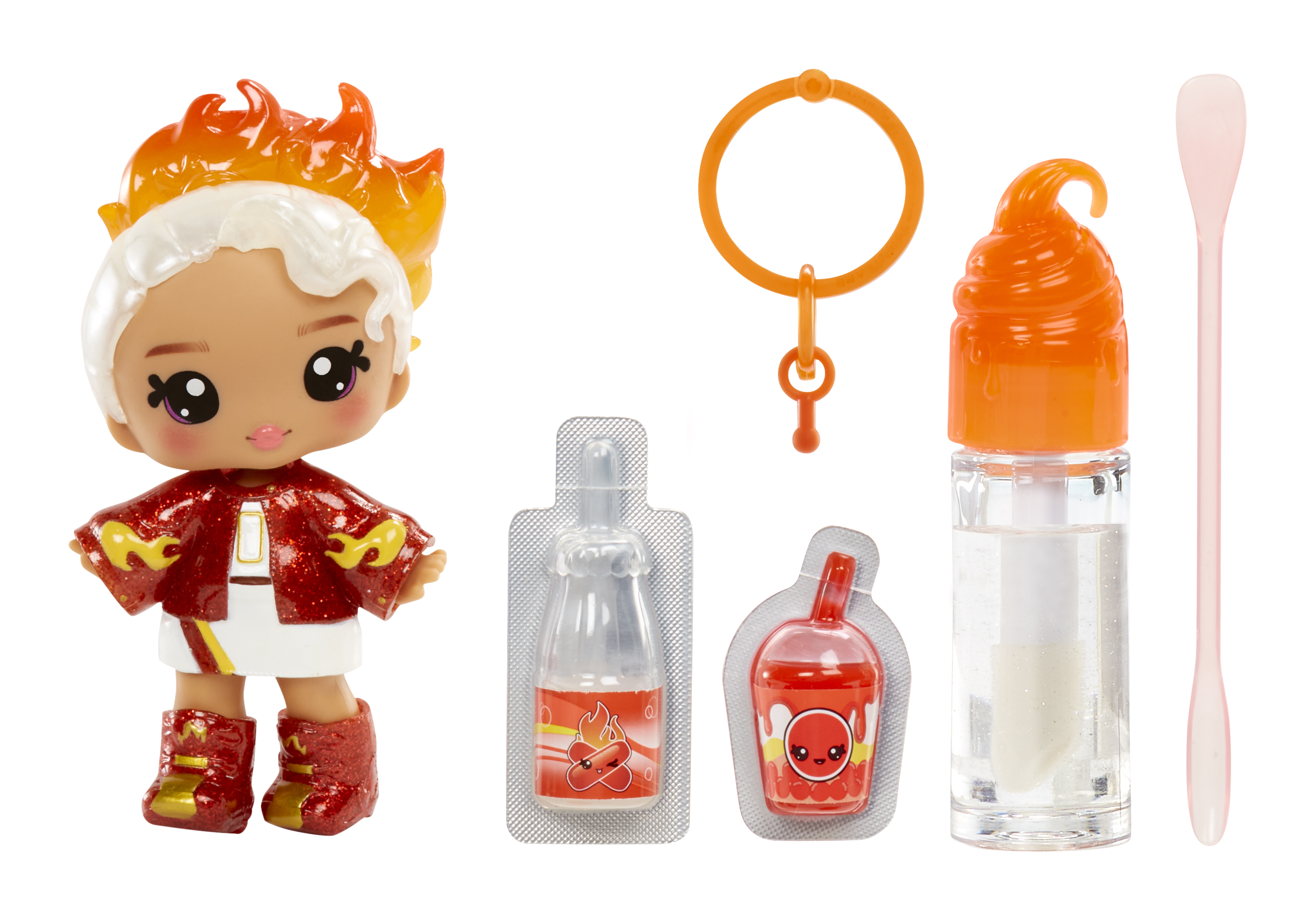 Yummiland Lip Gloss Doll Serie 2 - Amber Cinnamon, Puppe