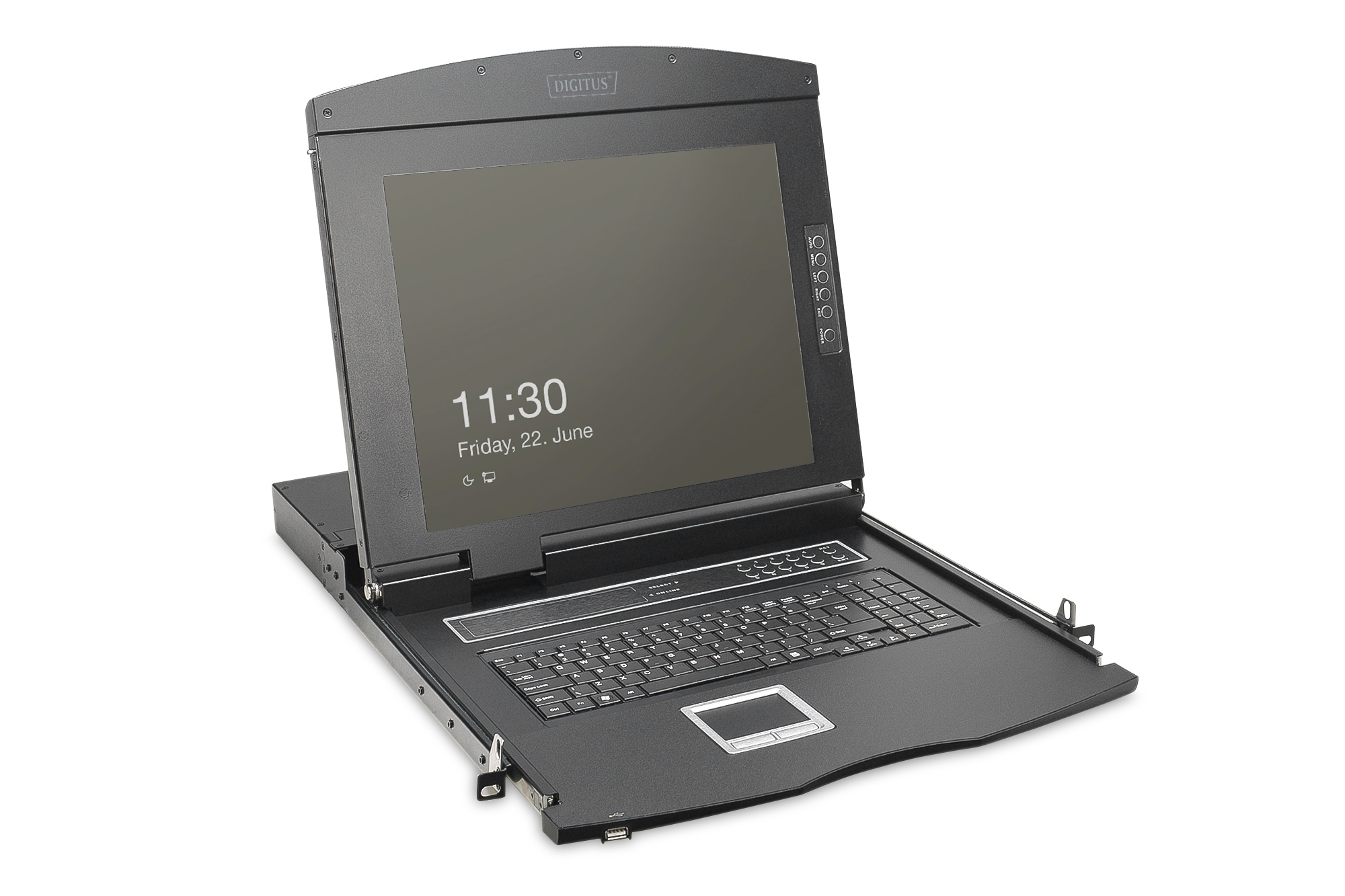 DIGITUS Modulare Konsole 19HD LCD,16-port VGA KVM Deutsch