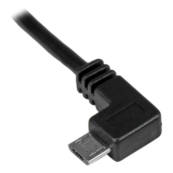 StarTech.com Micro-USB Lade/Sync-Kabel linksgewinkelt 1 m Schwarz