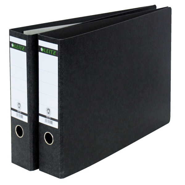 LEITZ 1073 Ordner schwarz marmoriert Karton 7,8 cm DIN A3 quer, 1 St.