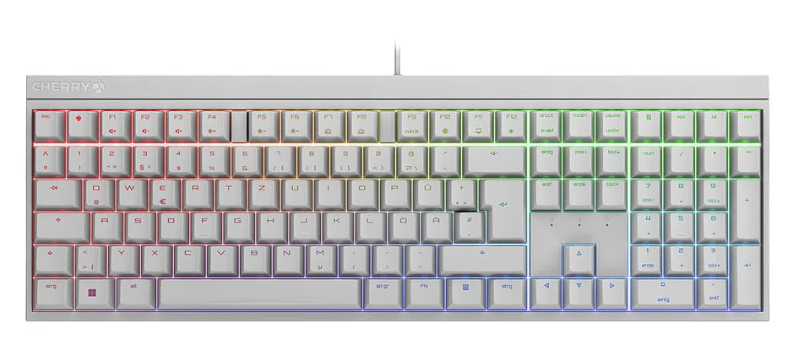 CHERRY XTRFY MX 2.0S Tastatur RGB Wired DE MX Rot weiß