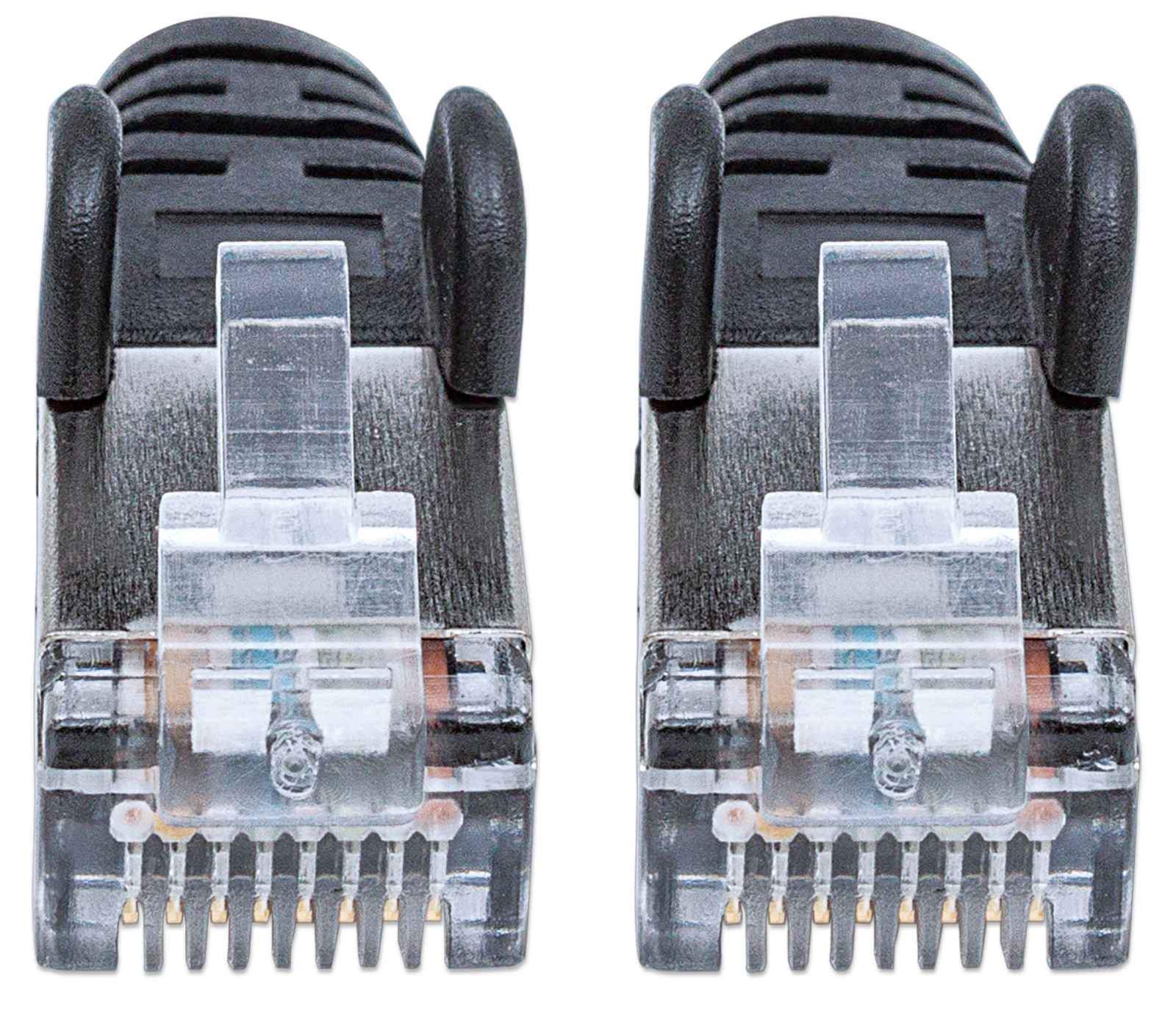 INTELLINET Cat6aPro Kabel Cat7 Rohkabel 15m schwarz RJ45 reines Kupfer LS0H halogenfrei AWG 26 vergoldete Kontakte 10 Gigabit