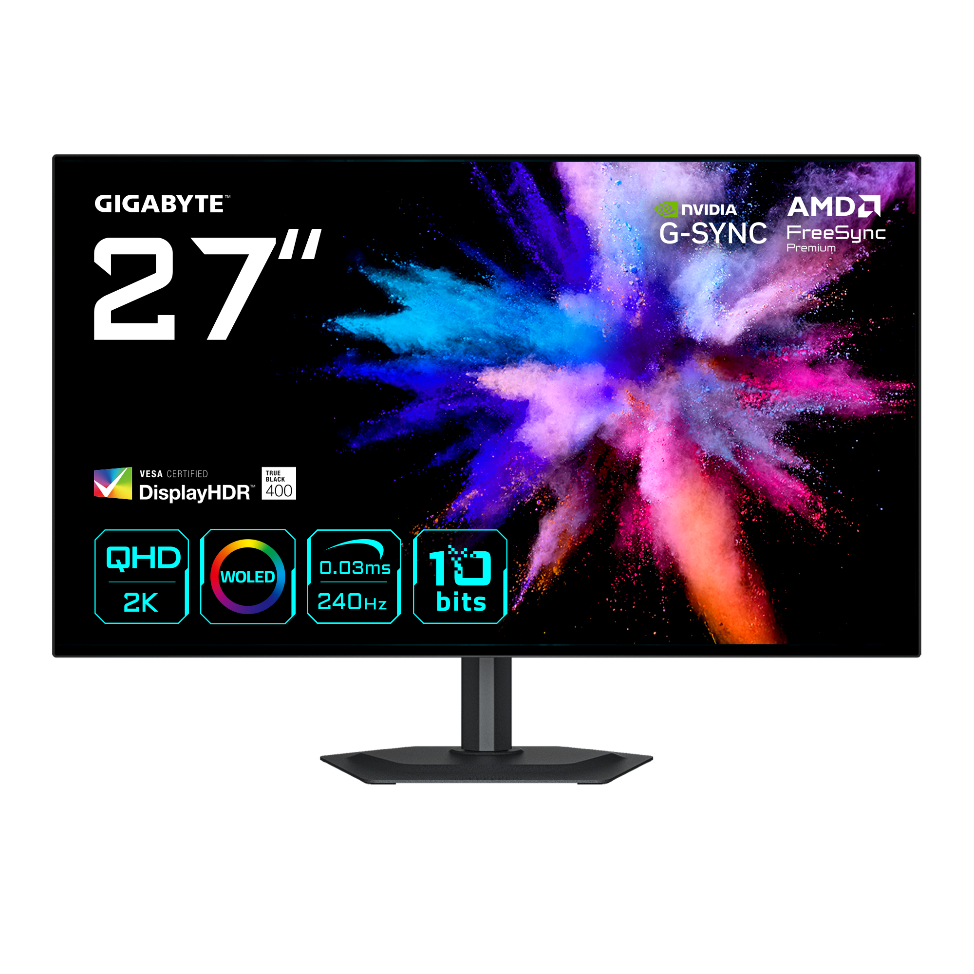 GIGABYTE GO27Q24G 68,58cm 27Zoll WOLED Monitor 2560x1440 QHD 240Hz 275cd/m
