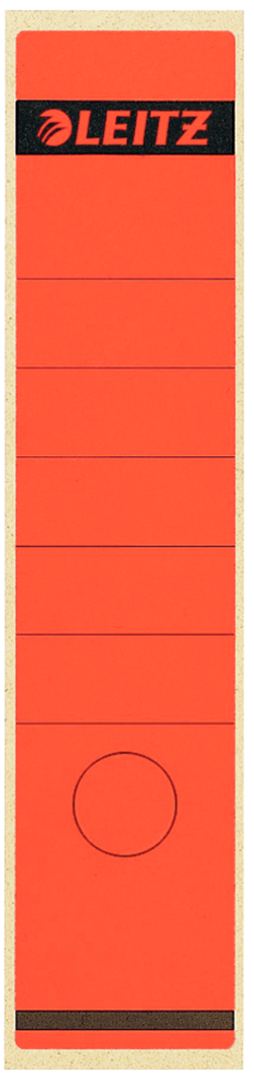 LEITZ Ordneretiketten 1640 rot für 8,0 cm Rückenbreite, 100 St.