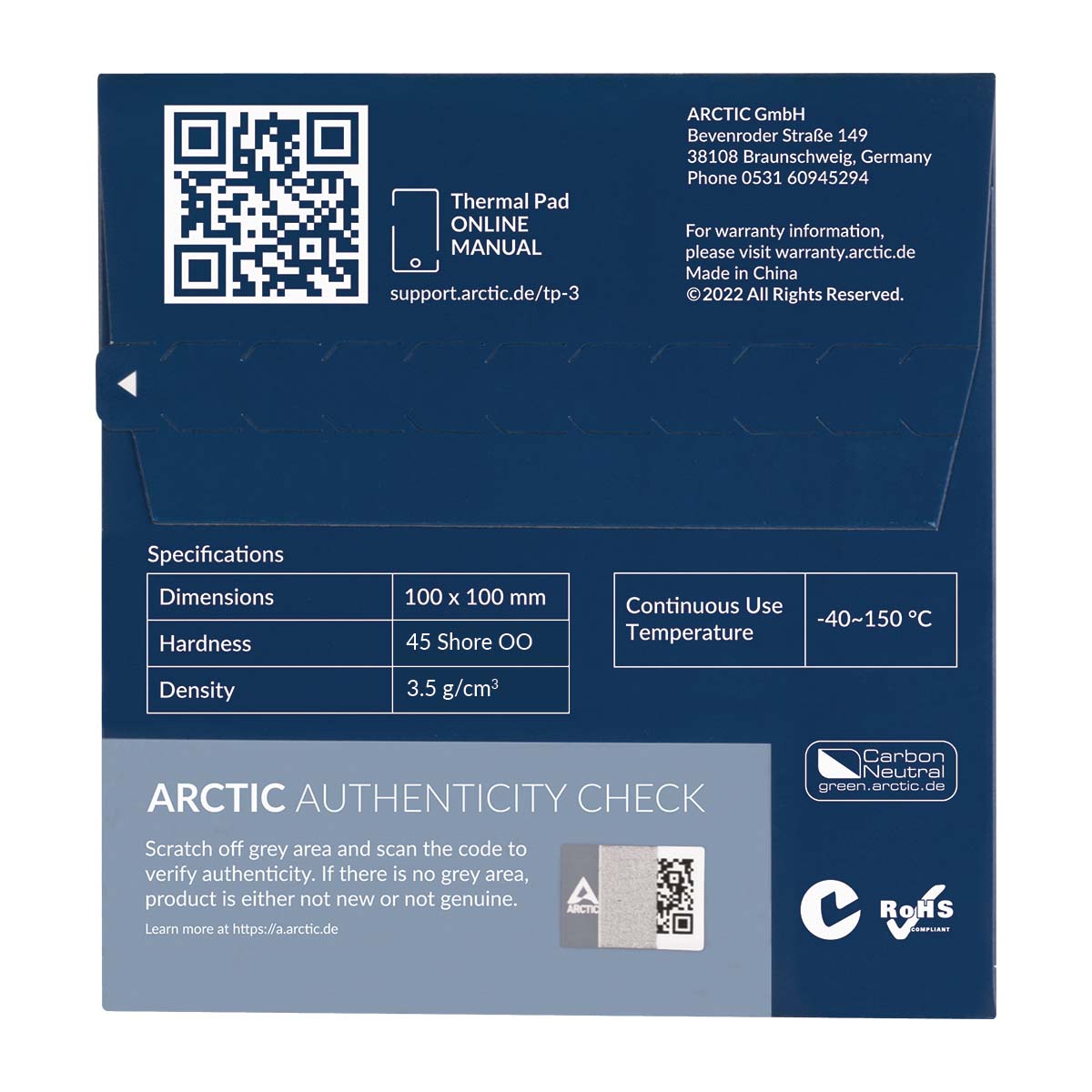 ARCTIC Thermal Pad TP-3 100*100 mm (1,5mm)